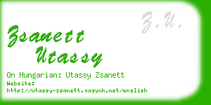zsanett utassy business card